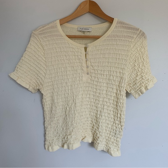 CLUB MONACO WHITE POPCORN TOP - Picture 3 of 8